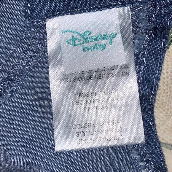 Disney Store Baby 3-6 Mo Mickey Mouse Embroidered Mickey Ears Overalls Shorts - Picture 5 of 7